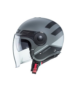 CASCO JET CABERG UPTOWN LOFT GRIS MATE - NEGRO - PLATA