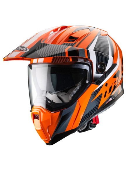 CASCO INTEGRAL CABERG XTRACE SAVANA NARANJA-NEGRO-ANTRACITA