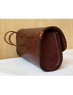 BOLSO PANTALLA CUSTOM TRENZADO MARRÓN  22X12X8CM