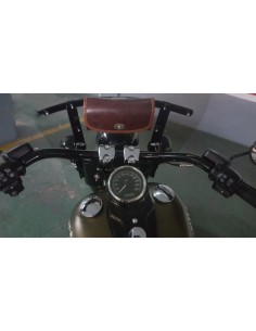 BOLSO PANTALLA CUSTOM TRENZADO MARRÓN  22X12X8CM