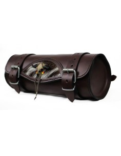 RULO MEDIANO CRANEO TORO PELO CABRA-MARRÓN 29X11CM