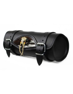 RULO MEDIANO CRANEO TORO PELO CABRA-NEGRO 29X11CM