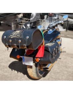 BAUL TRASERO RIGIDO DOSCAS CLÁSICO CELTIC CALAVERA TIBIAS UNIVERSAL