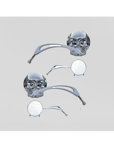 ESPEJOS SKULL CROMADO UNIVERSAL ESPEJOS SKULL CROMADO UNIVERSAL