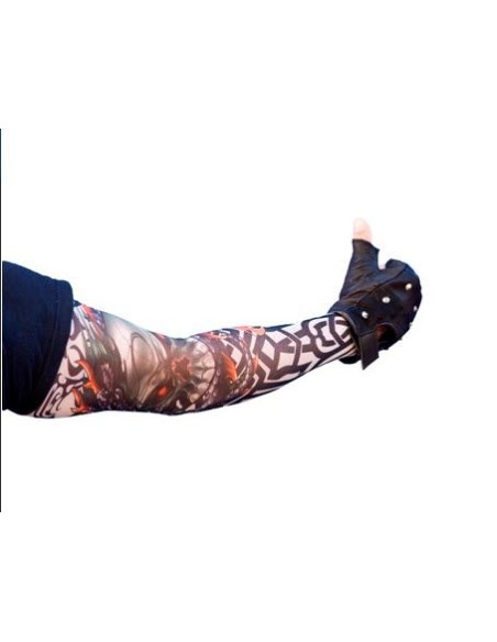 TATUAJE TRIBAL NEGRO Y ROJO PARA BRAZO