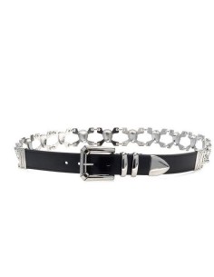 CINTURON CALAVERAS METALICO Y CUERO