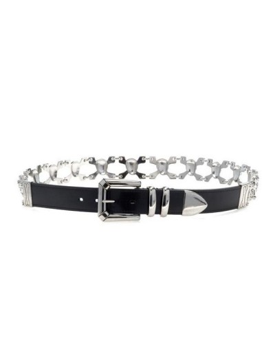 CINTURÓN CALAVERAS METALICO Y CUERO CINTURÓN CALAVERAS METALICO Y CUERO