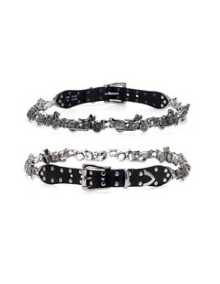 CINTURÓN MOTOS METALICO Y CUERO