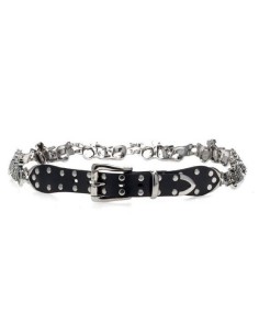 CINTURON MOTOS METALICO Y CUERO